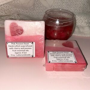 Pink Passion Heart Soap